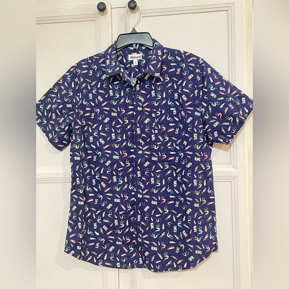Abound Other - Abound Men’s Short Sleeve Button Down Sk8 Shirt NWT Large
